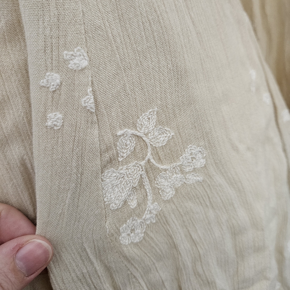 Free People Almond Jasmine Embroidered Fit & Flare Dress size 4 - Picture 8 of 14